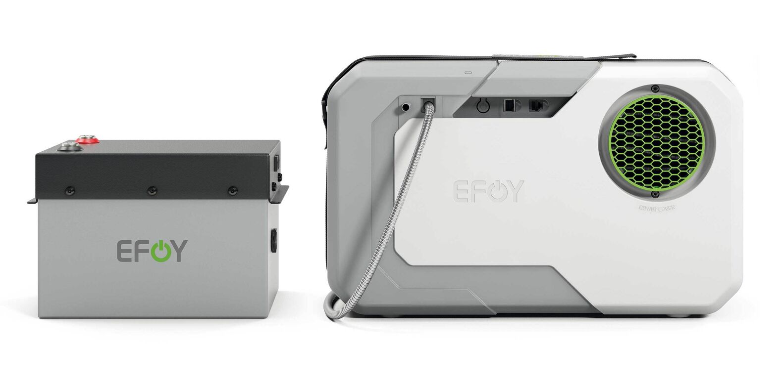 EFOY-Hybrid-Power par SFC Energy AG : EFOY-Hybrid Power est un pack énergétique parfaitement conçu composé d’une pile à combustible EFOY chargée de produire l’électricité et d’alimenter la batterie au lithium EFOY de manière automatique.