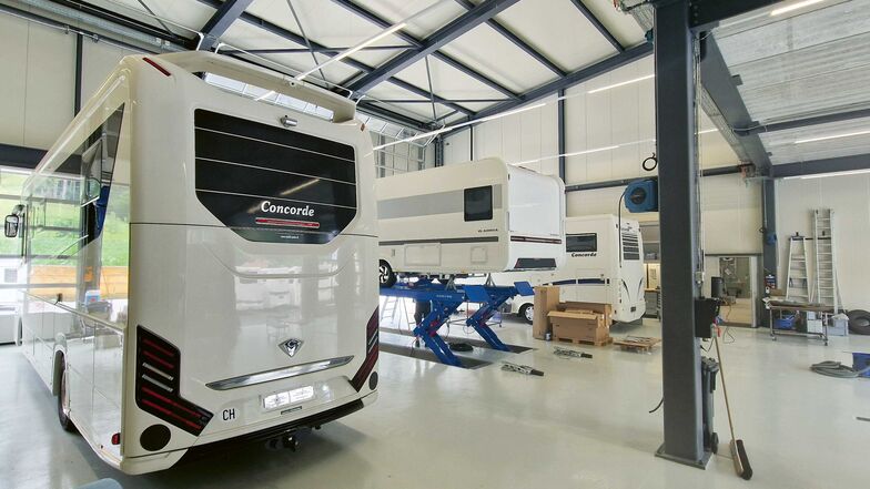 Dans cet atelier moderne, jusqu’à dix véhicules pourront trouver place en même temps.