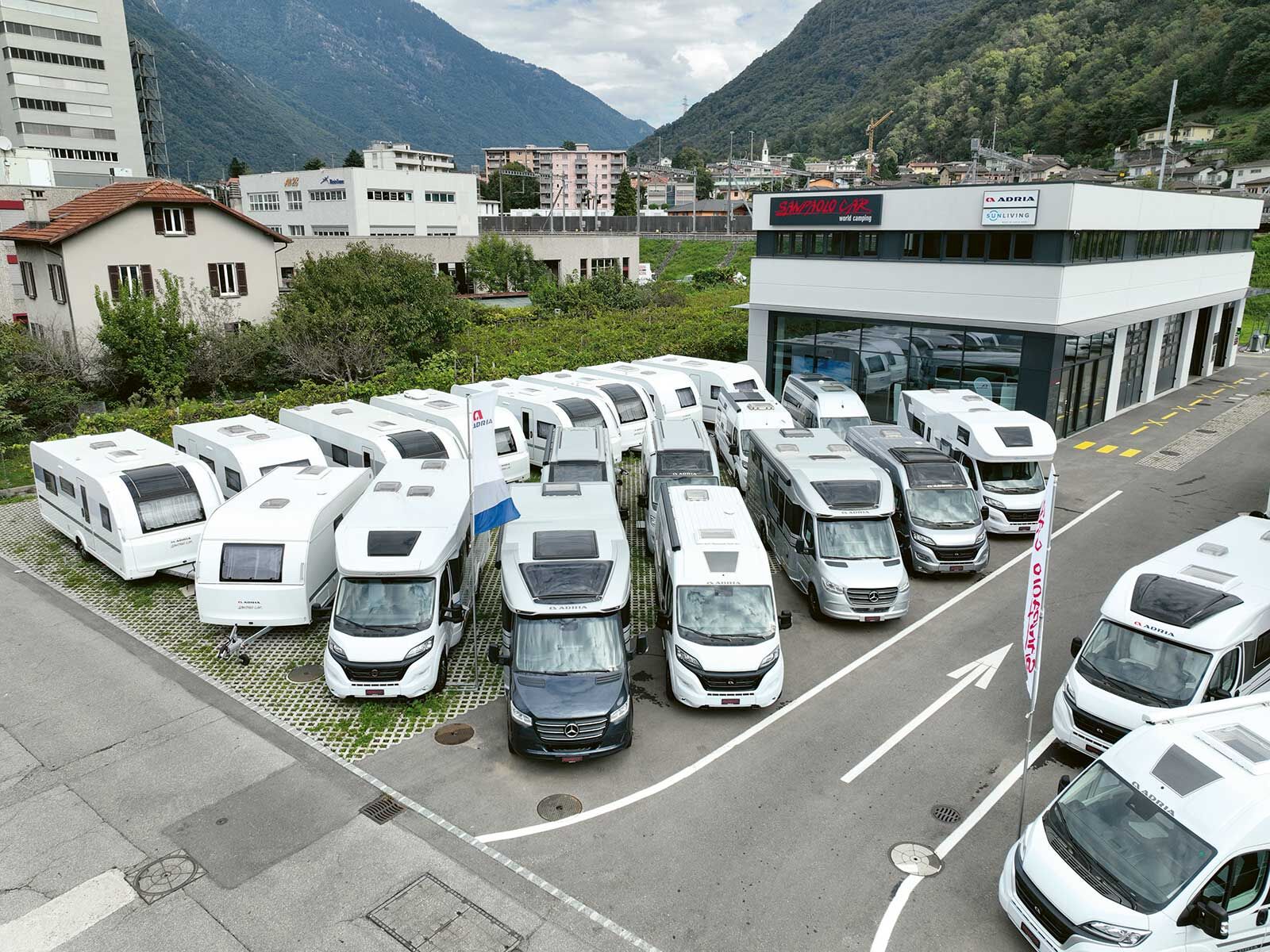 San Paolo Car SA à Bellinzone distribue les marques Adria et Sun Living.