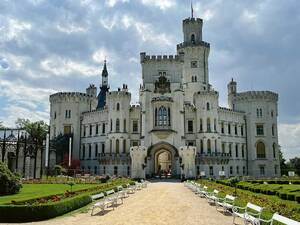 Le château de Hluboká, dans la ville de Hluboká nad Vltavou, au sud de la Tchéquie.