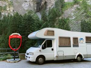 Fotohalt in der Viamala-Schlucht.