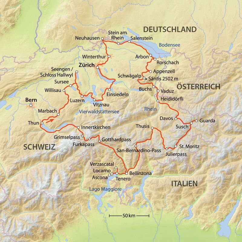 Route: Grand Tour of Switzerland.