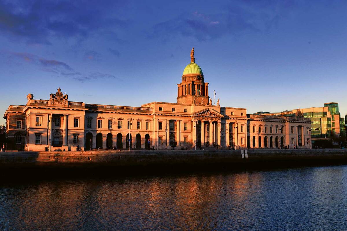 Somptueuse : l’ancienne douane au bord de la Liffey, à Dublin.
