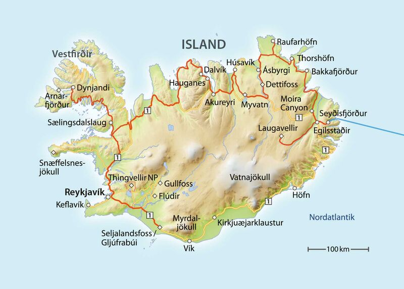 Reiseroute Island