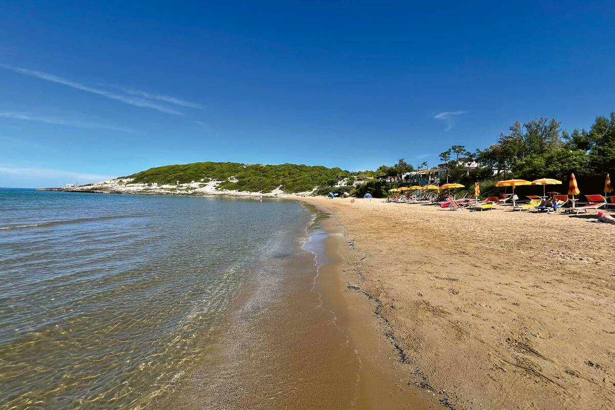 Une des belles plages du Gargano.