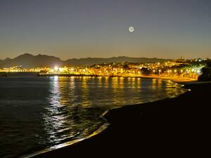 Eindrückliche Abendstimmug an der Playa Isla Plan.