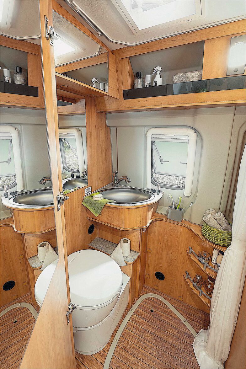 Blick ins Badezimmer.