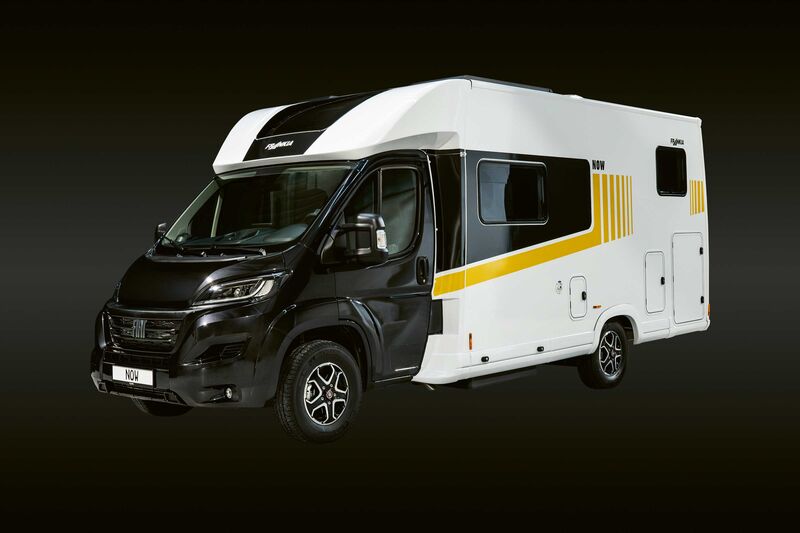 Le Frankia Now, qui ne passe pas inaperçu, est basé sur le Fiat Ducato.