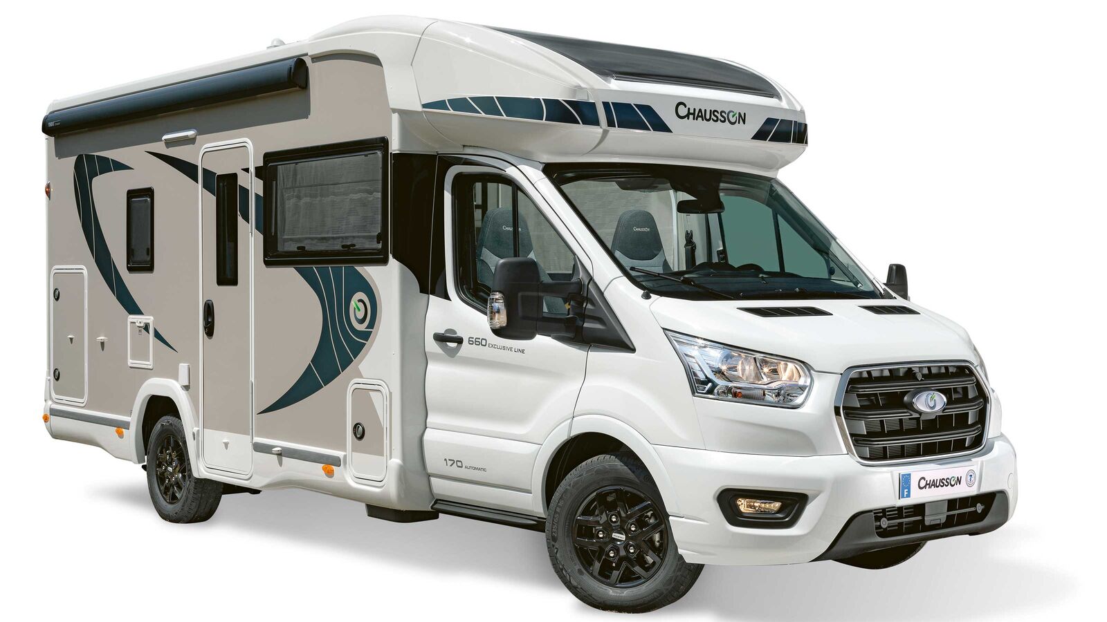 Le Chausson 660 Exclusive Line est basé sur un châssis de Ford Transit.