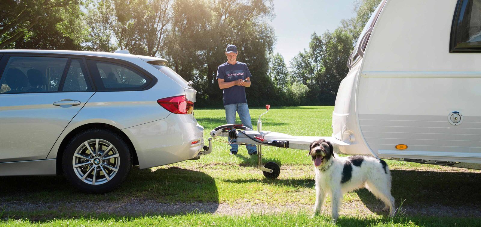 Mithilfe der Mover Rangierhilfen manövrieren Sie Ihren Wohnwagen schnell, sicher und zentimetergenau an sein Ziel.