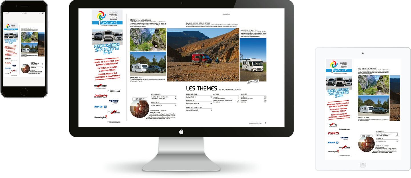 Lire Autocaravane sur votre écran de bureau, sur le smartphone ou la tablette