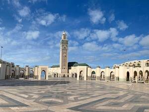 La mosquée Hassan II : avec son architecture impressionnante, le chef-d’œuvre de Casablanca situé sur la côte Atlantique.