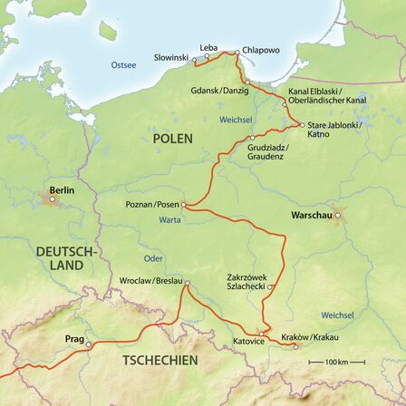 Reiseroute Polen